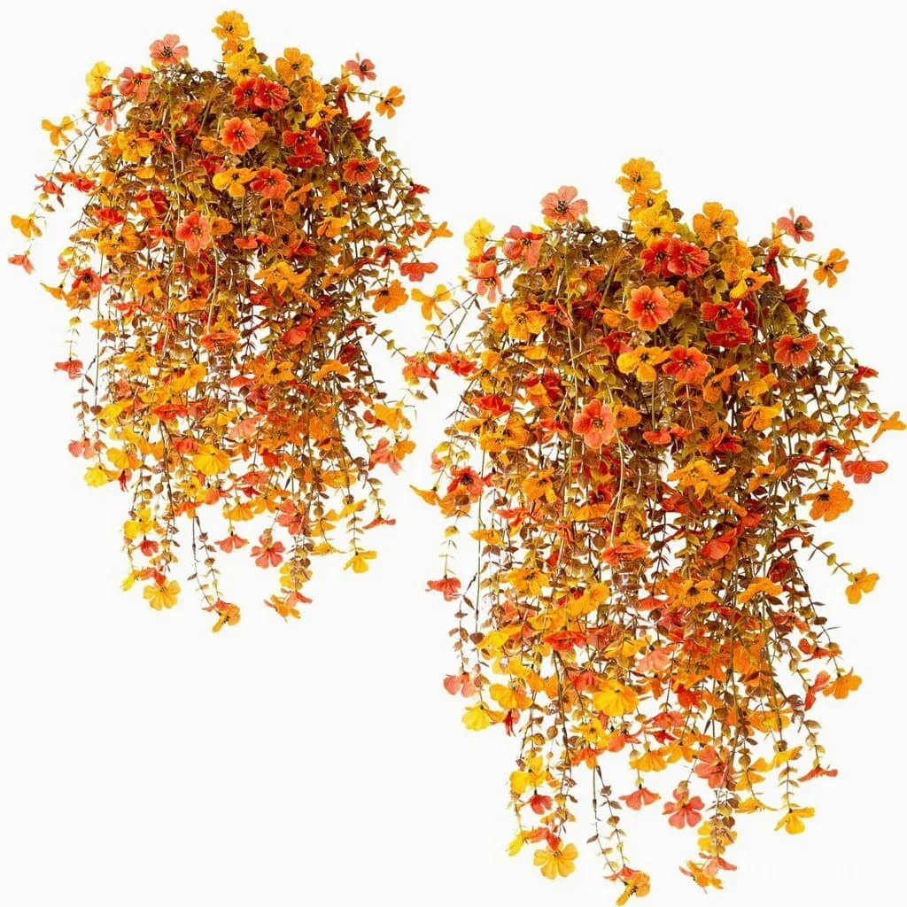 Outdoor Cascading Daisy & Eucalyptus Artificial Flowers, UV Resistant - Main
