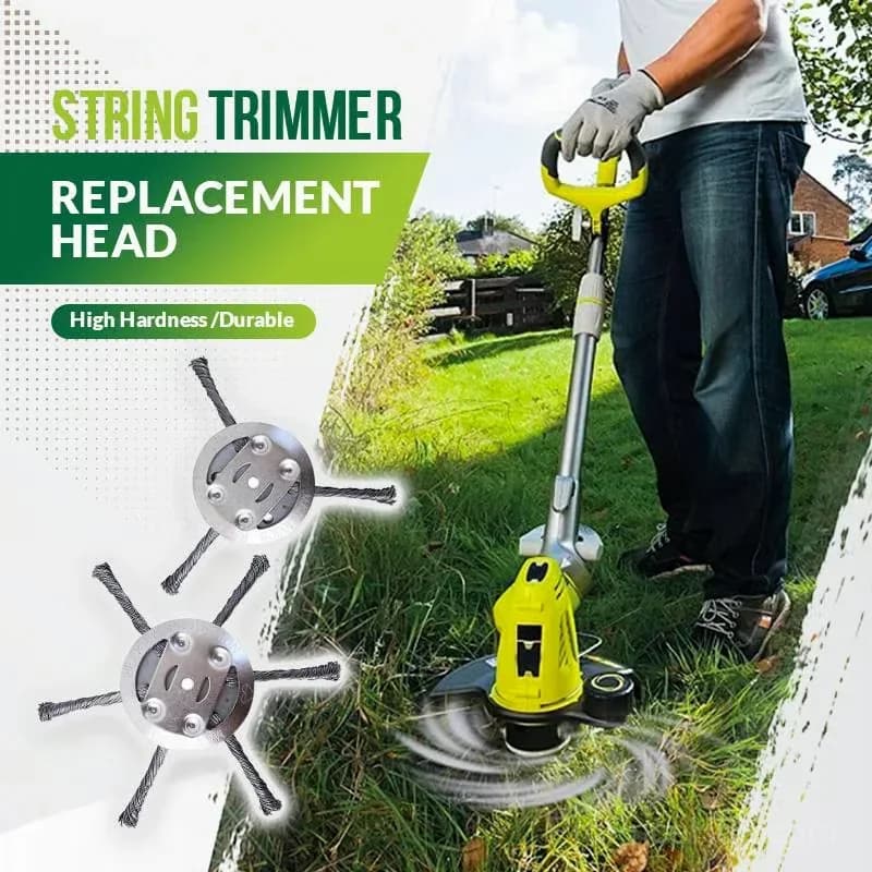 Steel Wire String Trimmer Replacement Cutting Head, 3-Blade - View 2