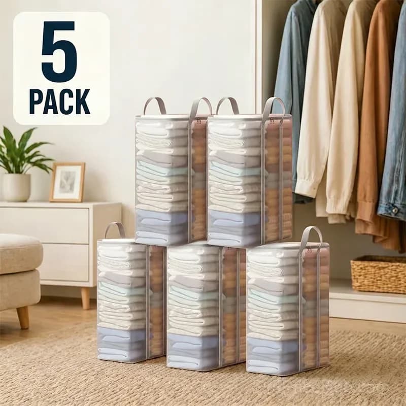 Large Extra-Strong Clear Plastic Storage Bag, Horizontal, 1 Pack - View 12