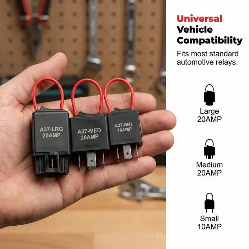 Automotive Relay Tester and Bypass Jumper Set, Black - Alt