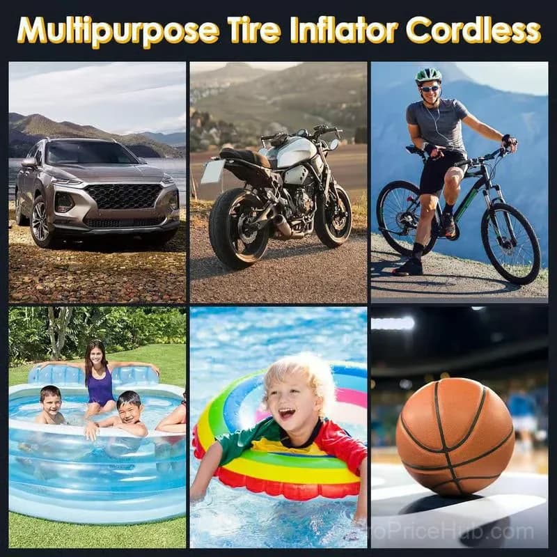Portable Cordless Tire Air Compressor with Digital Display - Alt