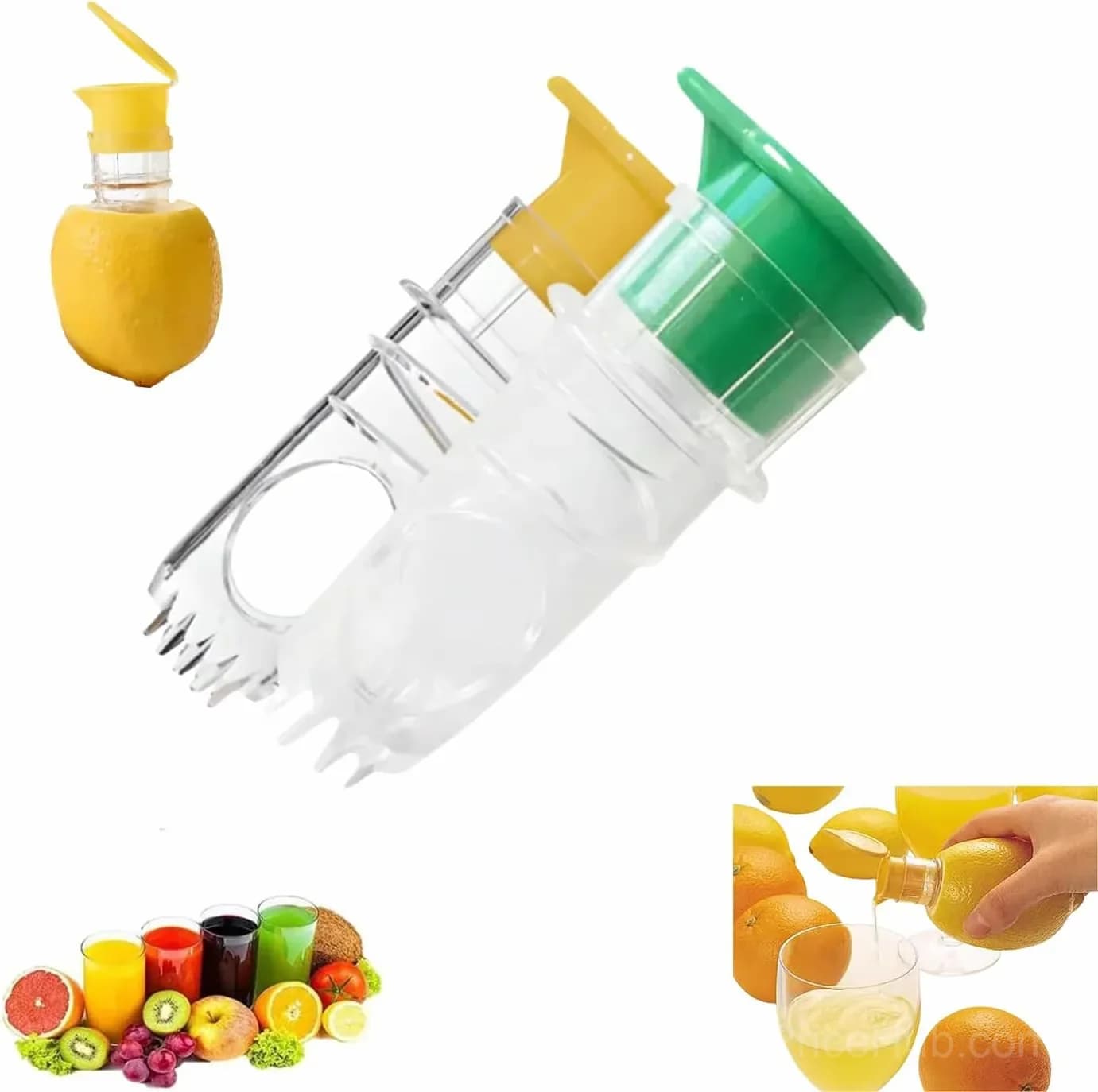 Screw-Top Lemon Squeezer - Green and Yellow Options - Main