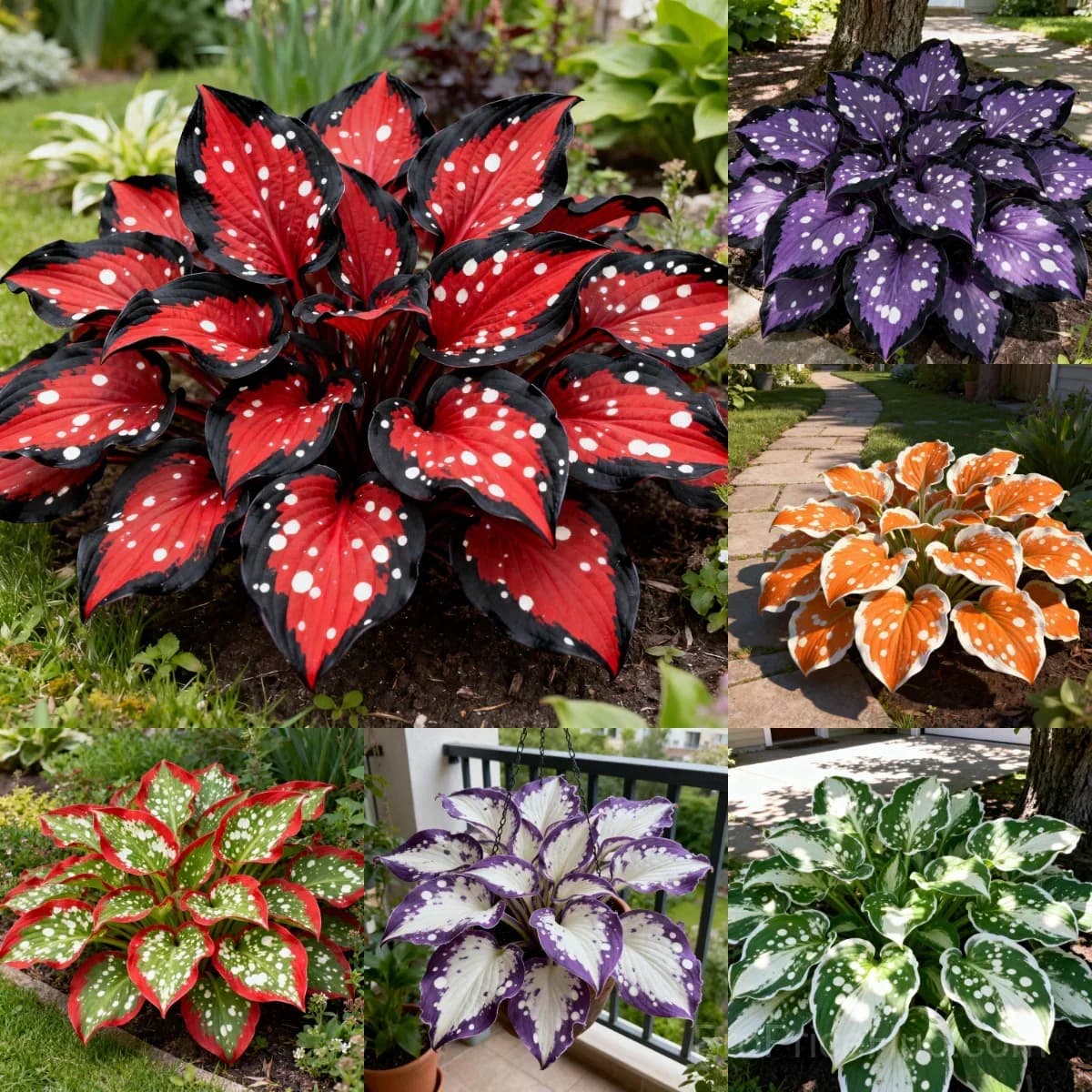 Rare Colored Hosta Rhizome - Live Perennial Plant Root for Shade Gardens - Alt