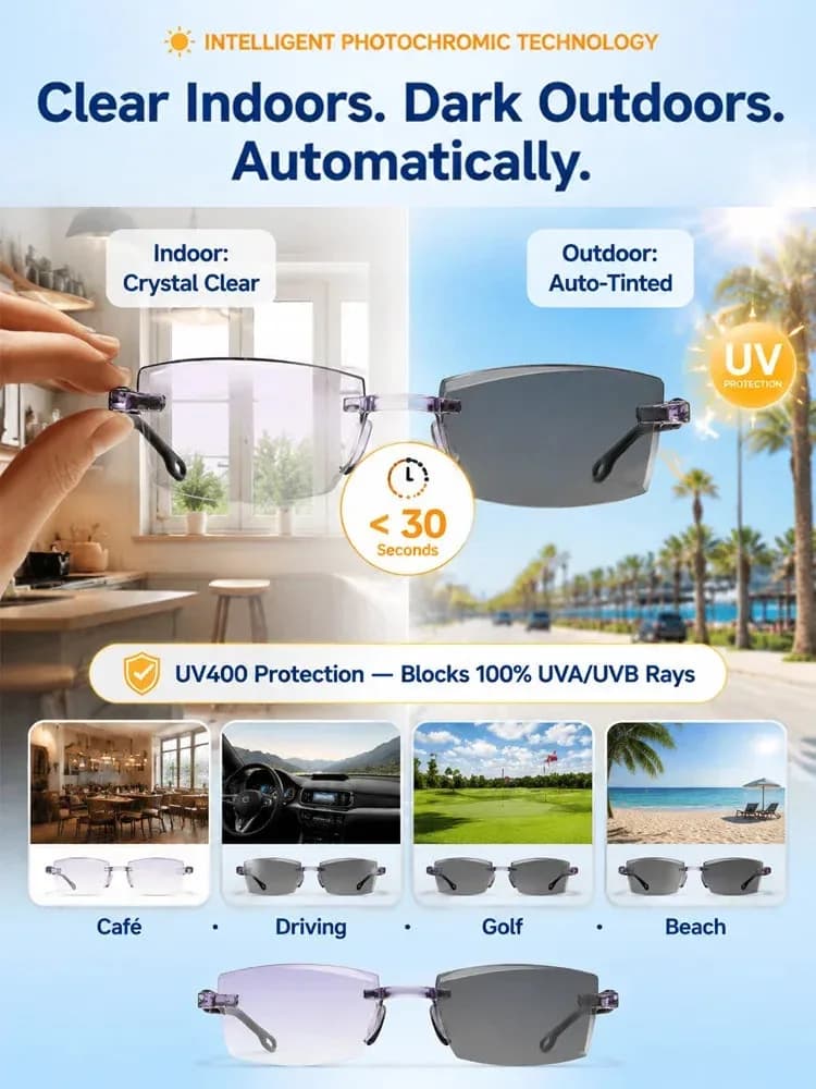 Smart Zoom Diamond-Cut Reading Glasses - View 4