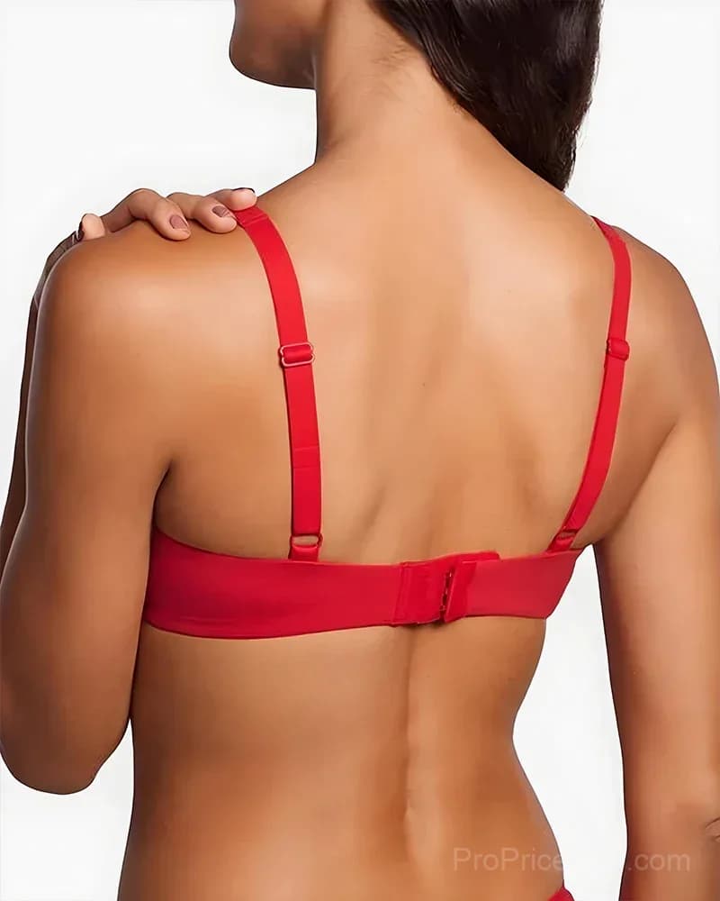 Underwire Support Seamless Unlined Balconette Bra - View 15