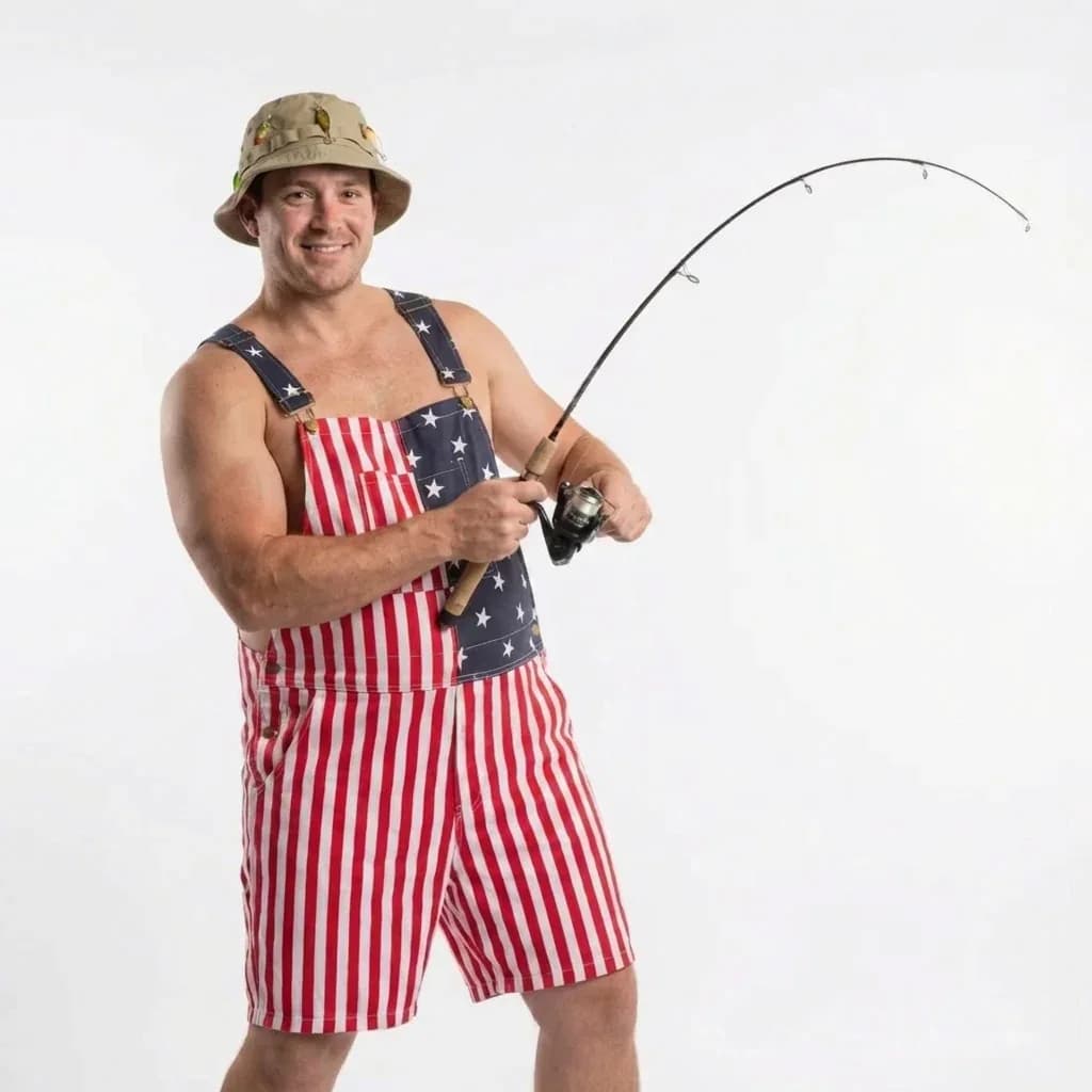 American Flag Unisex Overalls - View 4