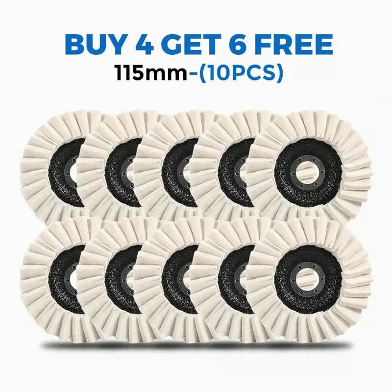 115mm Wool Felt Flap Polishing Discs, 2-Pack - View 11