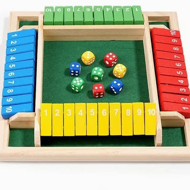 Shut The Box Table Math Game for Adults and Kids, 1 Set - Alt