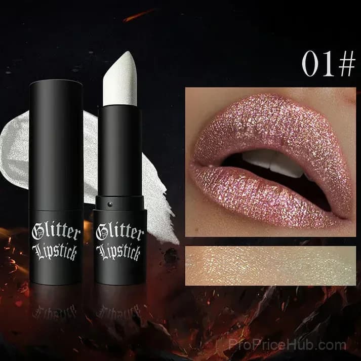 Matte Long-Lasting Lipstick with Fine Glitter - Shade 01 - Main