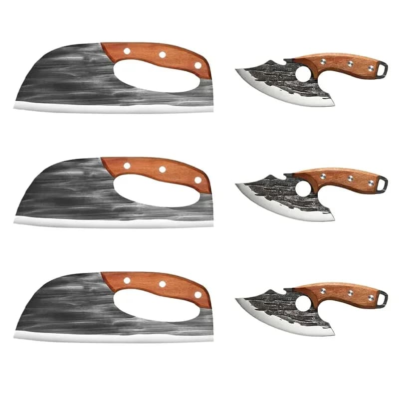 Hand-Forged Chef Knife and Cleaver Set, 1 Set - View 3