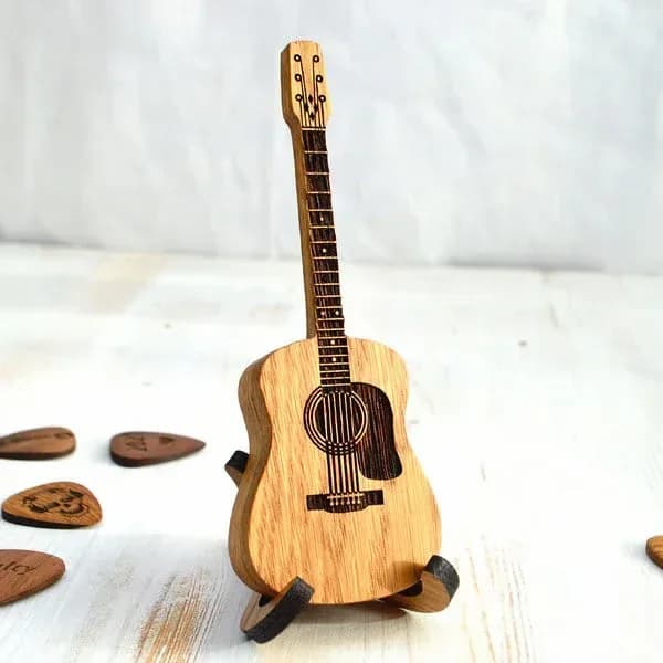 Wooden Acoustic Guitar Pick Box - View 10