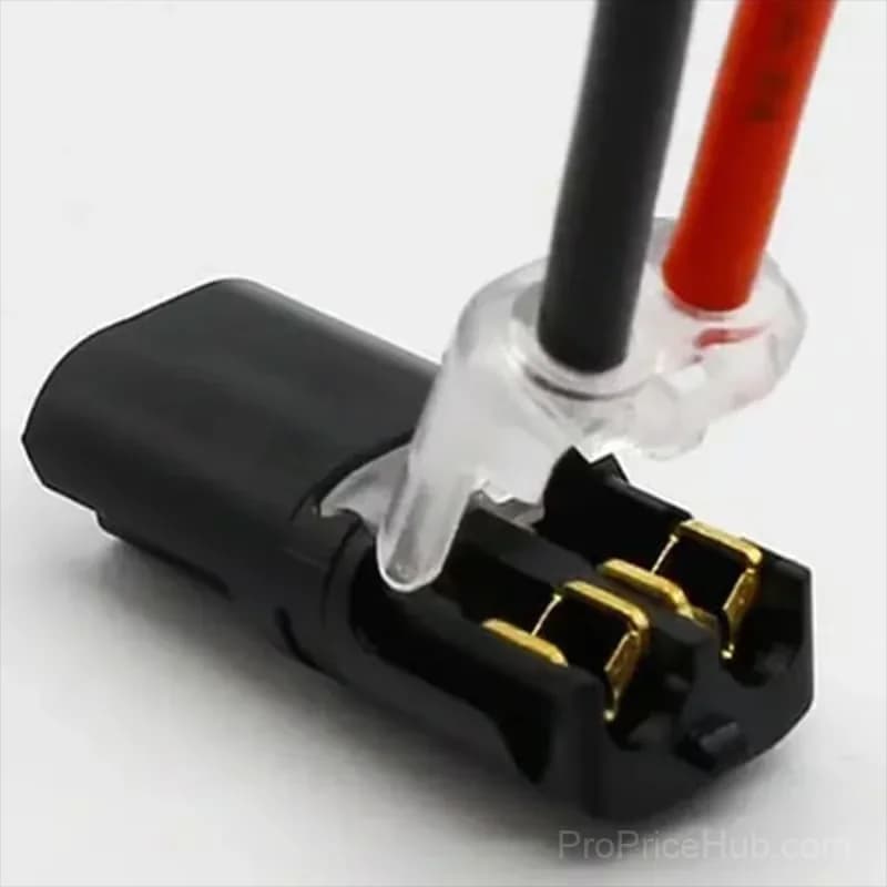 Double-Wire Push-In Wire Connectors with Locking Buckle, 10-Pack - Alt