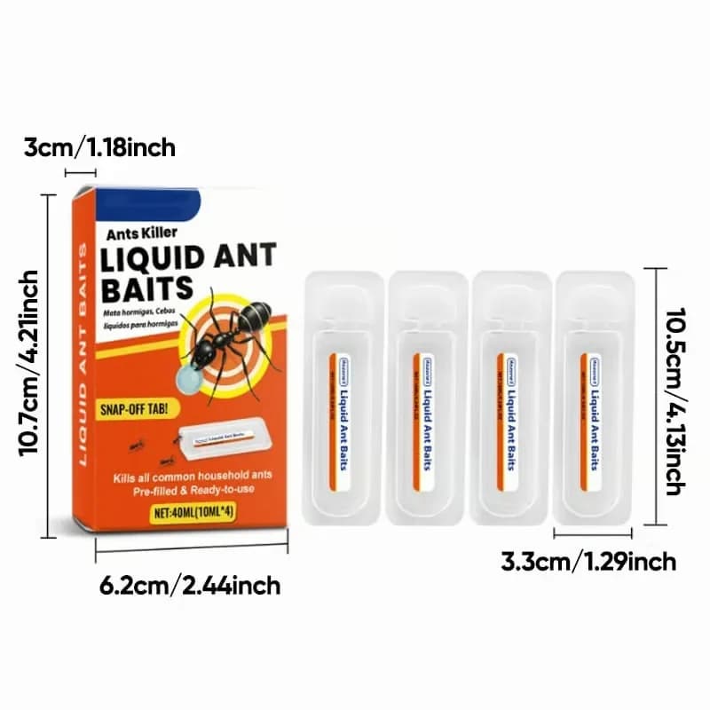 Ready-to-Use Liquid Ant Baits, 40mL, 4-Pack Box - Main