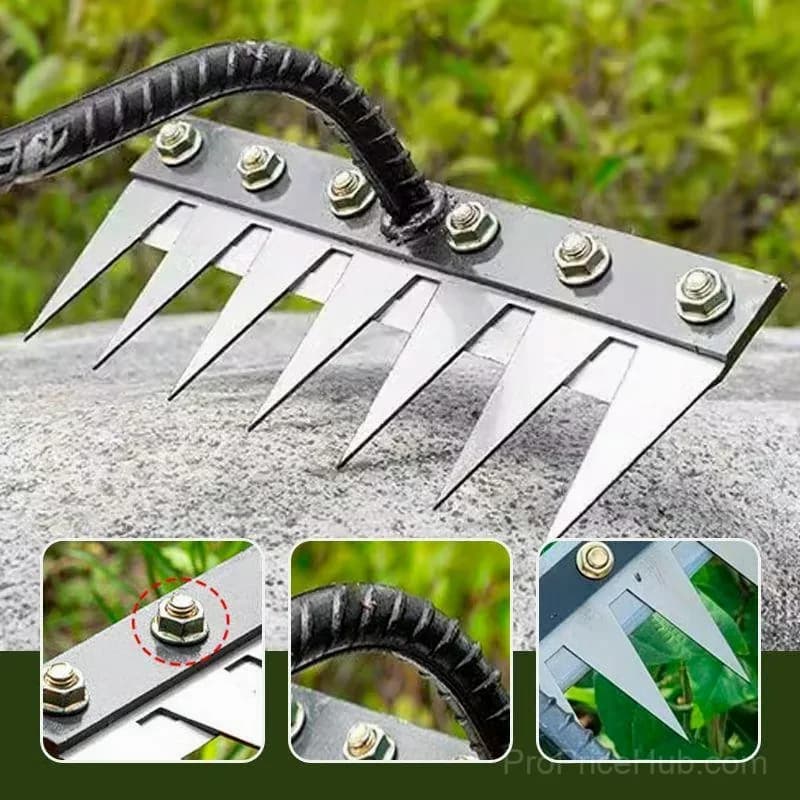 5-Tine Carbon Steel Garden Weeding Rake - View 6