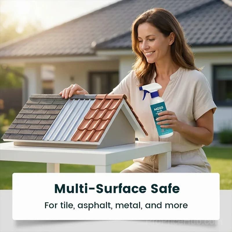 Multi-Surface Roof Moss & Algae Cleaner Spray, Professional Stain Remover & Protective Shield - View 6