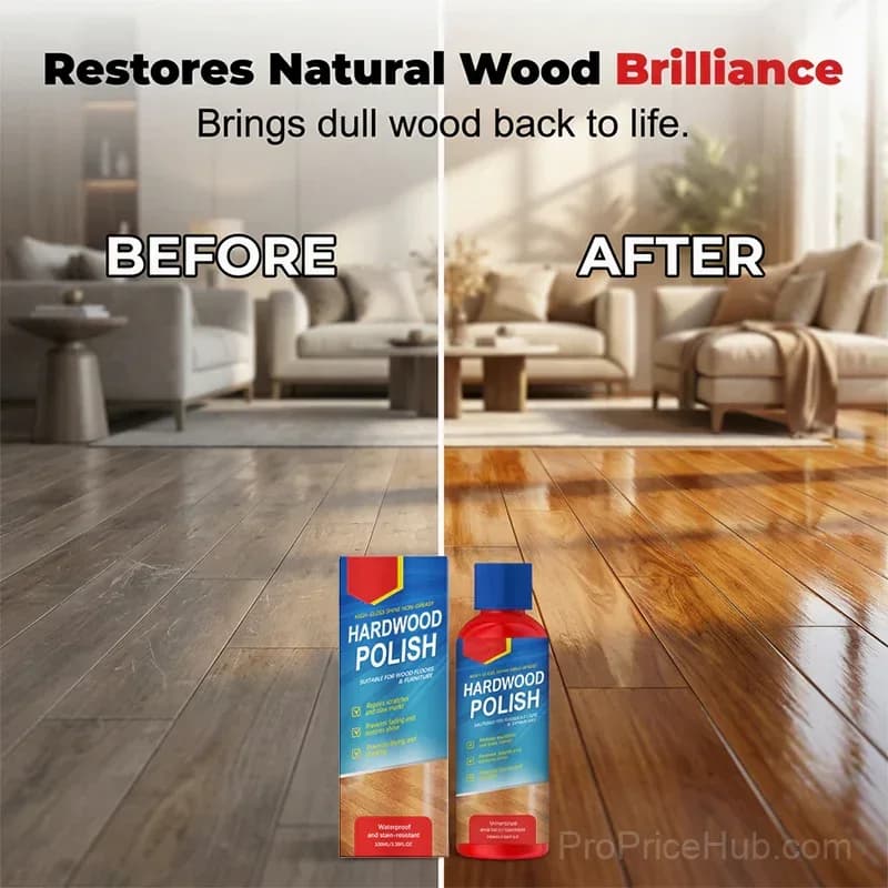 Instant High-Gloss Wood Floor Polish – Restore & Protect - Alt