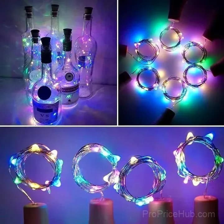 Multicolor Battery-Operated Bottle Lights with Replaceable Batteries - Main