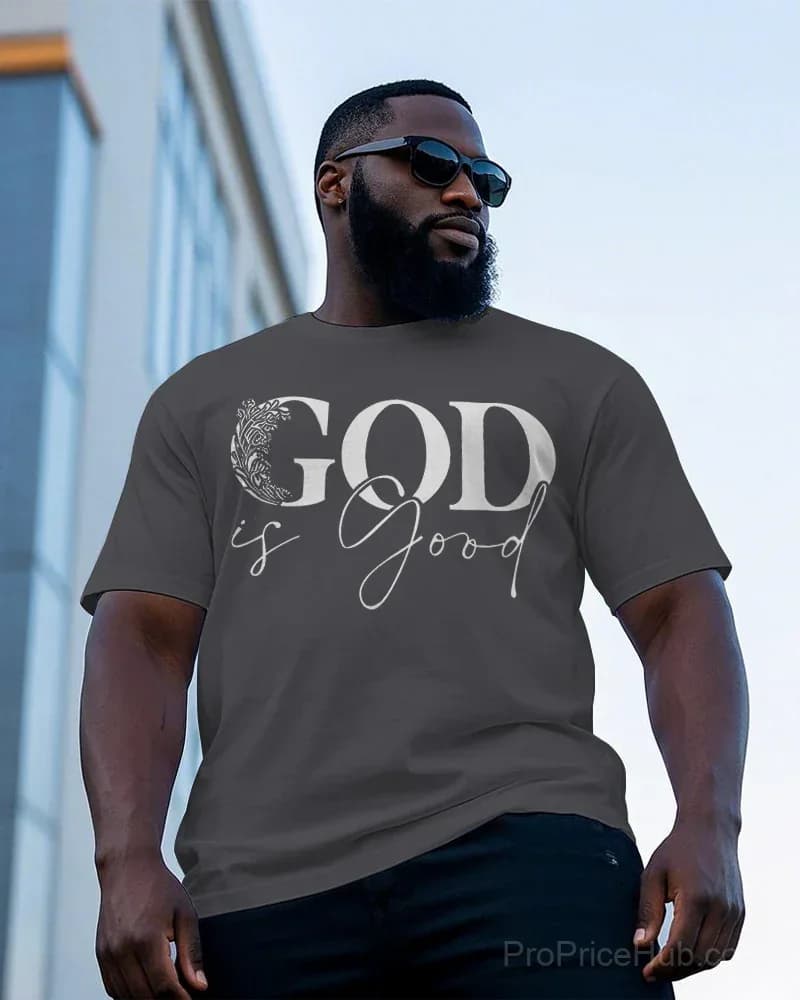 Men's GOD Is Good Floral Print Short Sleeve T-Shirt - Main