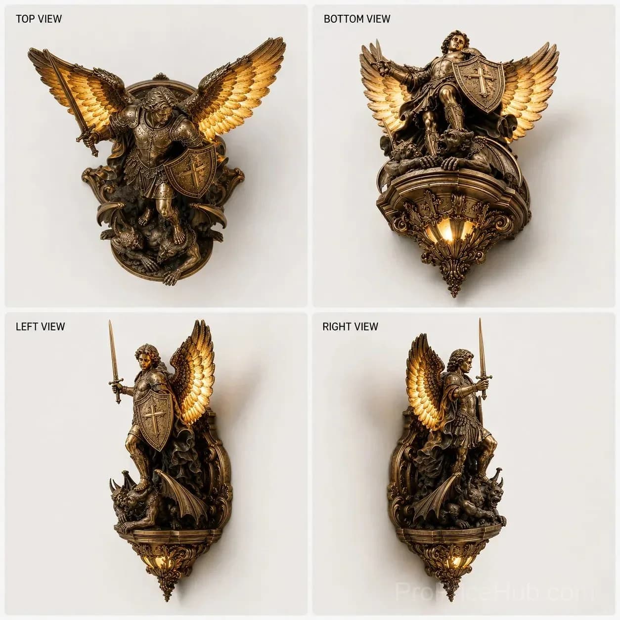 St. Michael Guardian Angel Wall Light - View 11