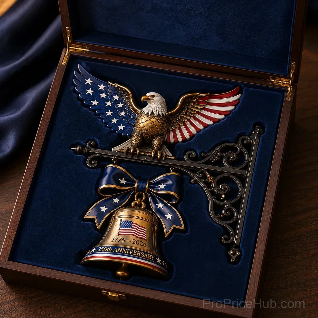 1776-2026 Spirit of Liberty Eagle Bell Garden Decor - View 9
