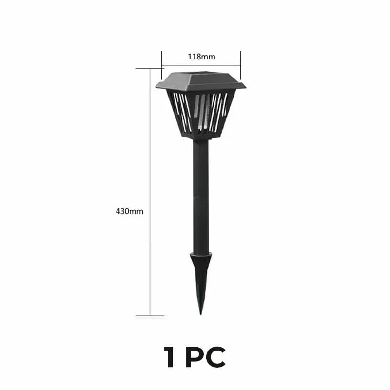 Outdoor Solar Mosquito Killer LED Lamp, Stake/Stand, Black, 1 Pc - Main