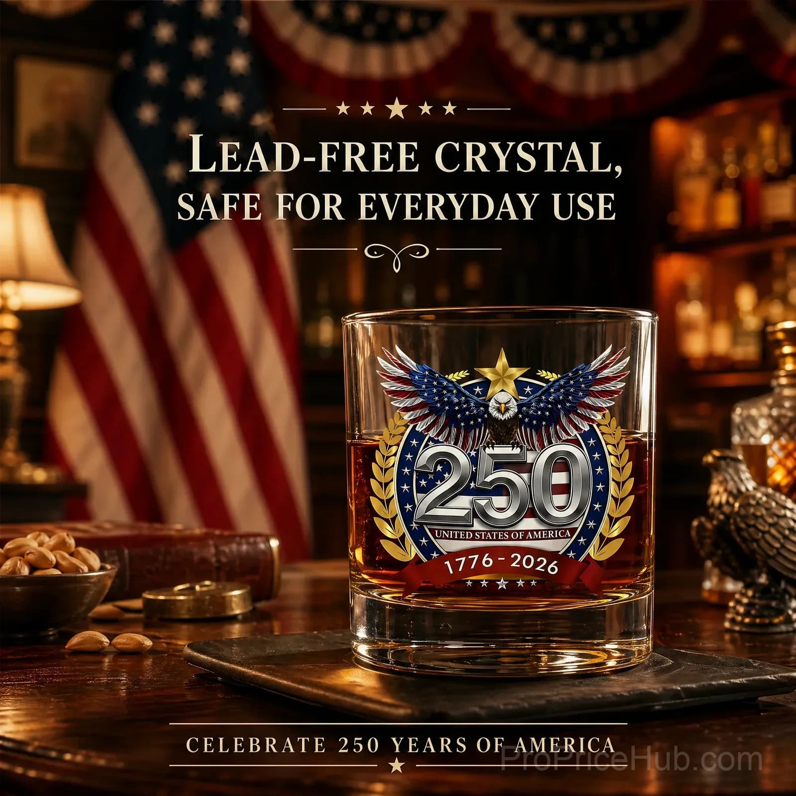 250th Anniversary American Patriotic Whiskey Glass 1776-2026 - View 16