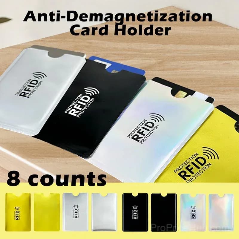 RFID Blocking Sleeves for Credit Cards (8-Pack) - Main