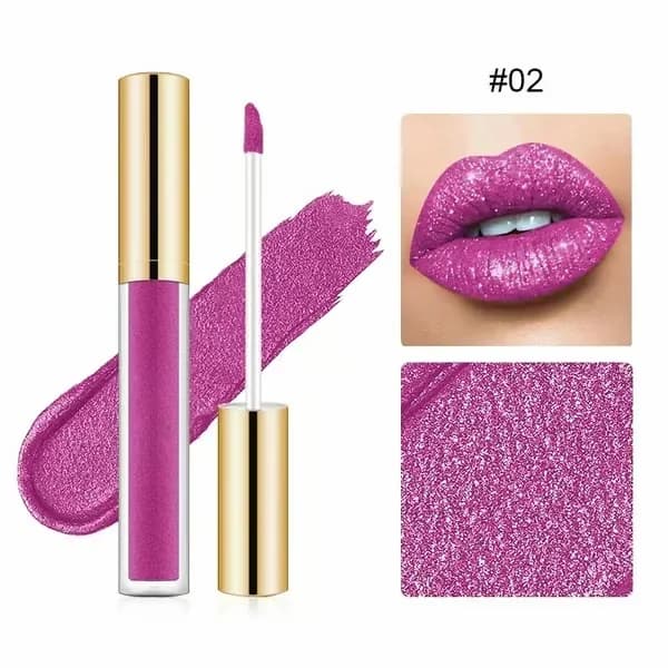 Metallic Liquid Diamond Glitter Lipstick #01 - View 7