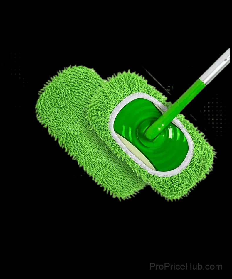 Chenille Mop Refill Pads, Green, 6-Pack for Home Cleaning - Main