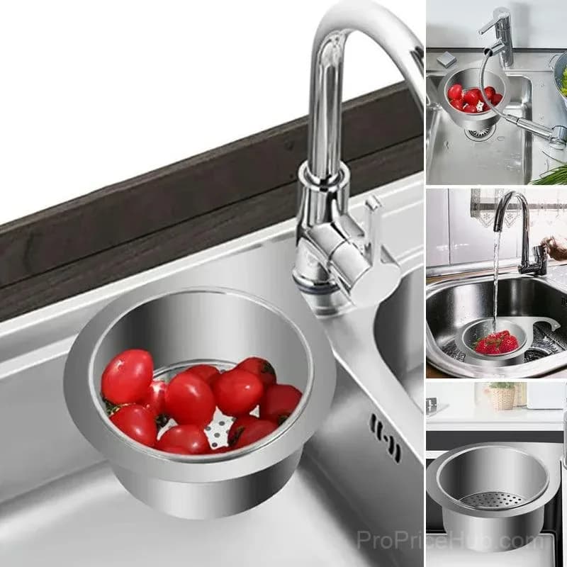 Stainless Steel Swan Sink Strainer Basket, 1 Pack - Alt