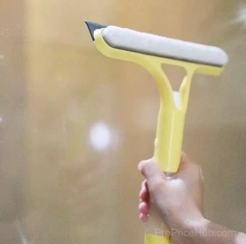 3-in-1 Window Cleaner with Spray, Scrub, and Squeegee for Home & Car - View 3