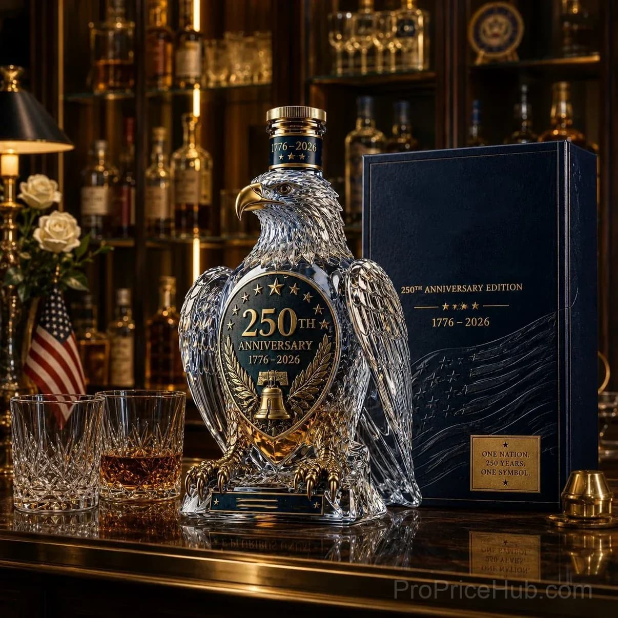 Hawk 250th Anniversary Commemorative Whiskey Bottle - View 4