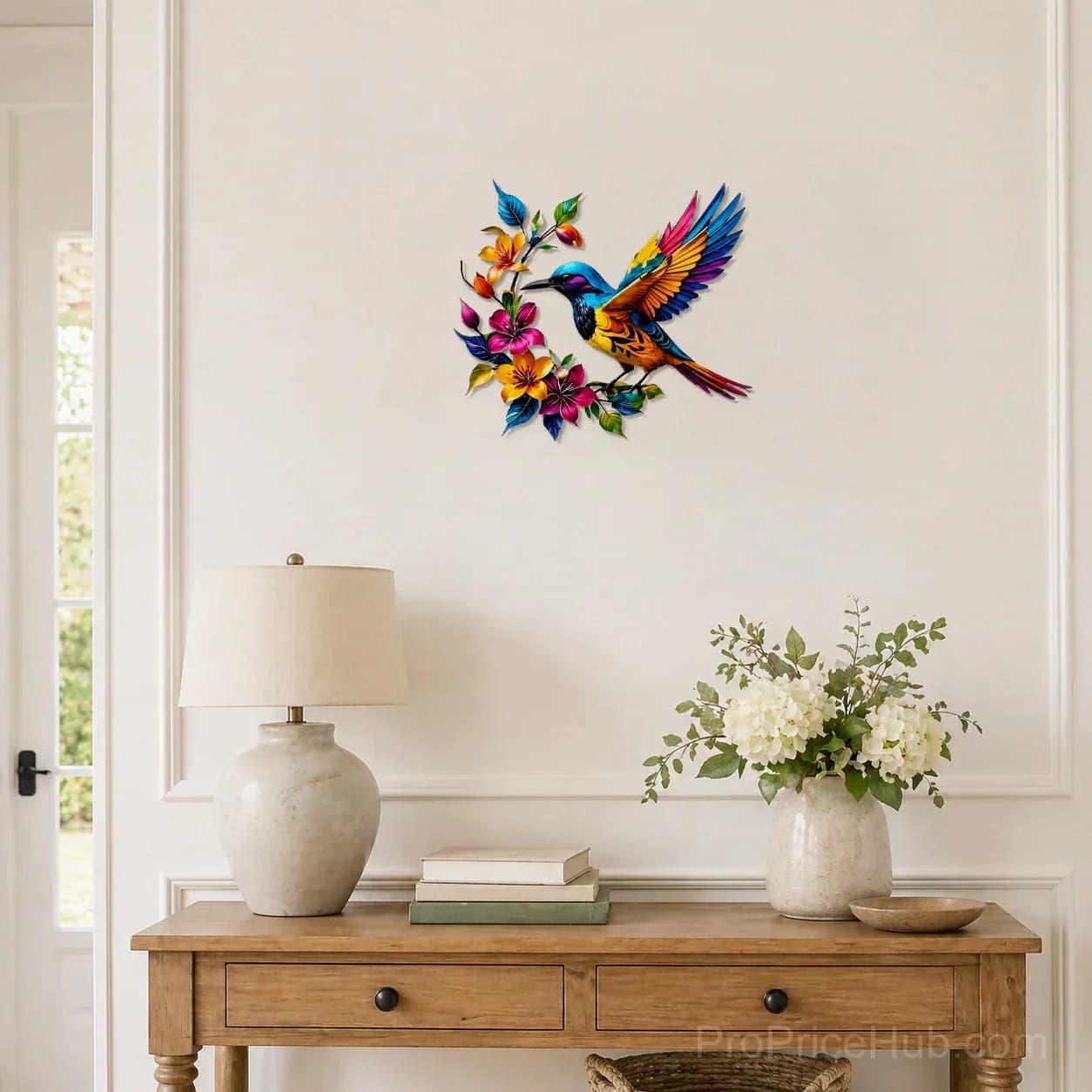 Hummingbird Bloom Metal Wall Art - View 8