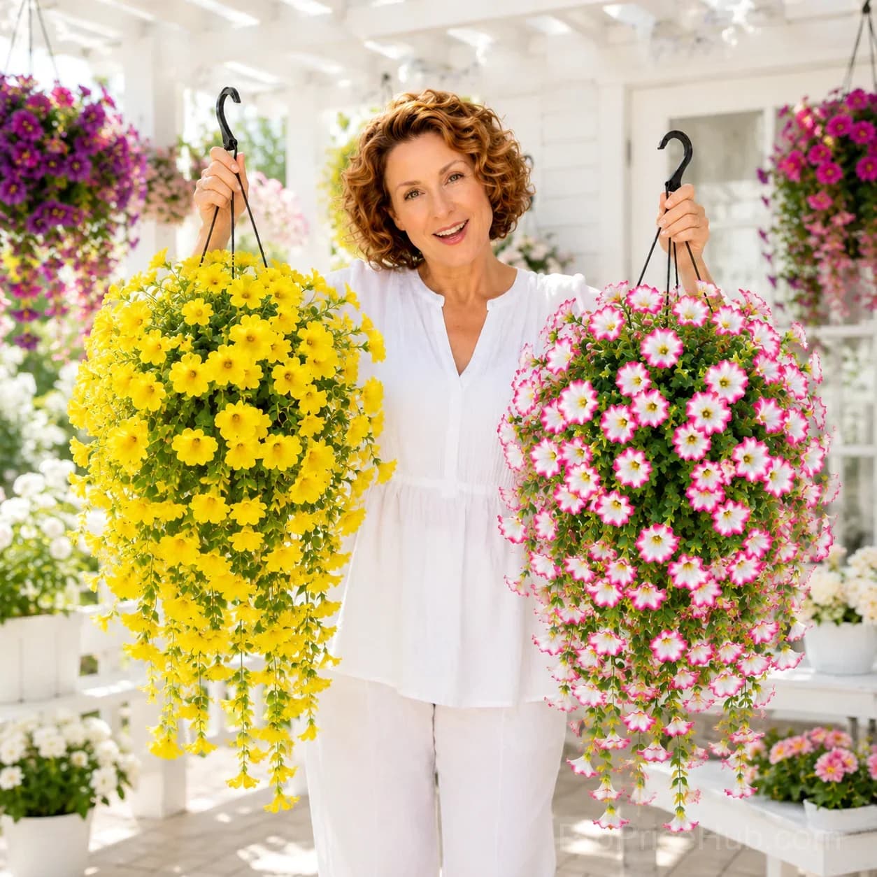Artificial Faux Flowers for Home Garden Porch Window Box Decor - View 4