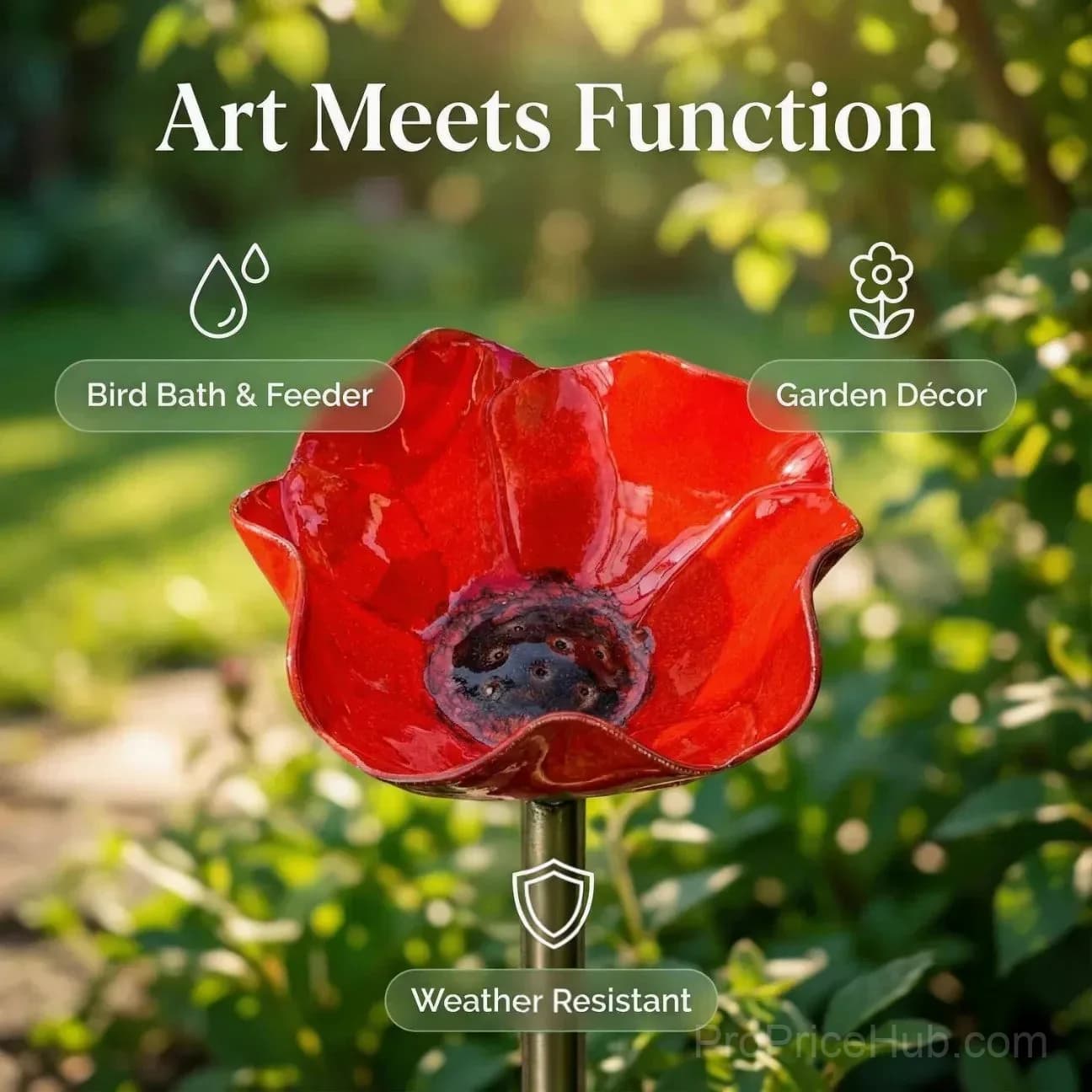 Handmade Metal Flower Garden Stake - Outdoor Garden Art - View 5