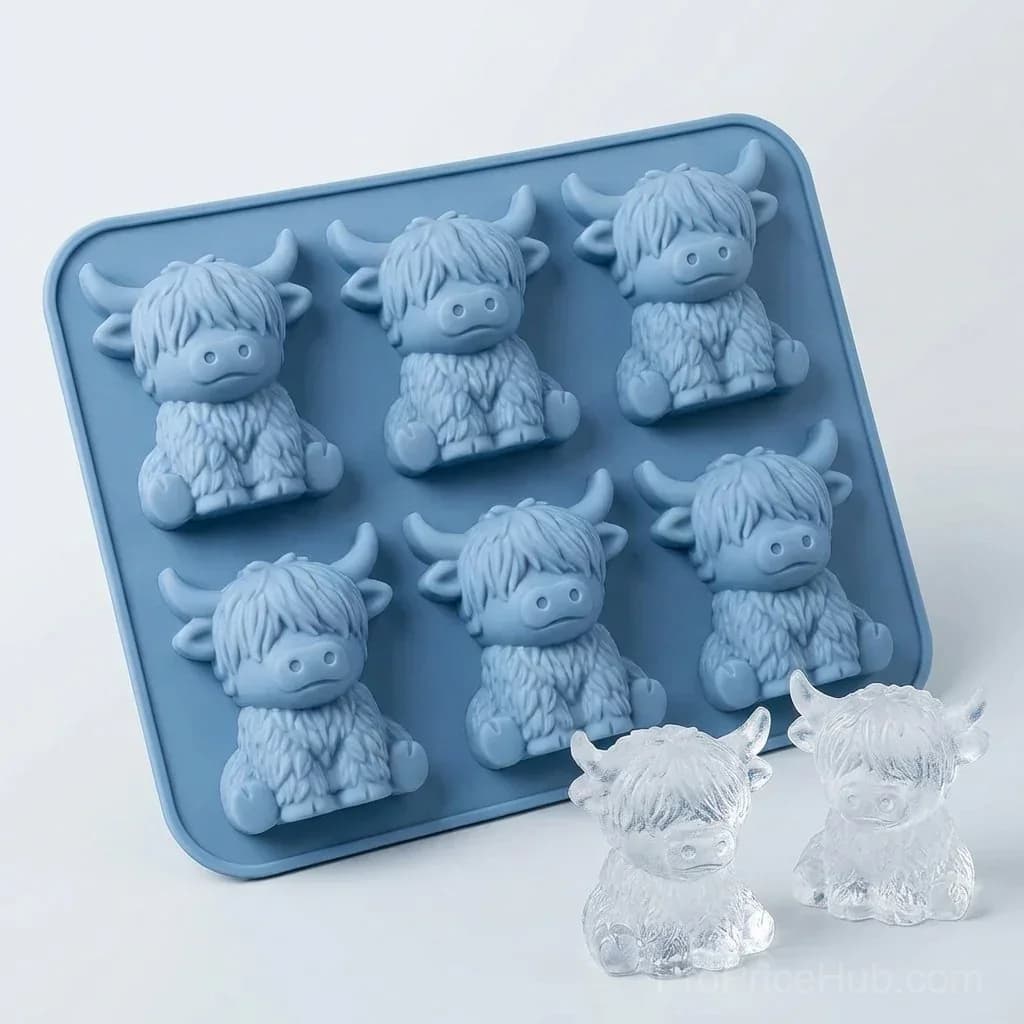 Mini Highland Cow 3D Ice Cube & Dessert Mold for Drinks & Parties - View 17