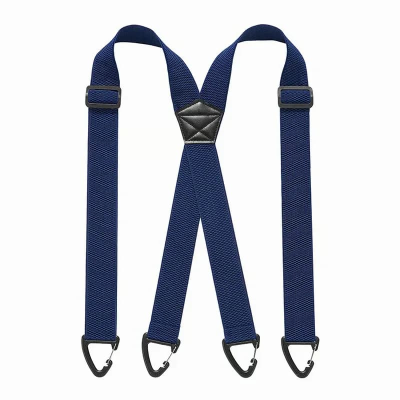 Men's Black X-Back Adjustable 4-Clip Suspenders - View 3