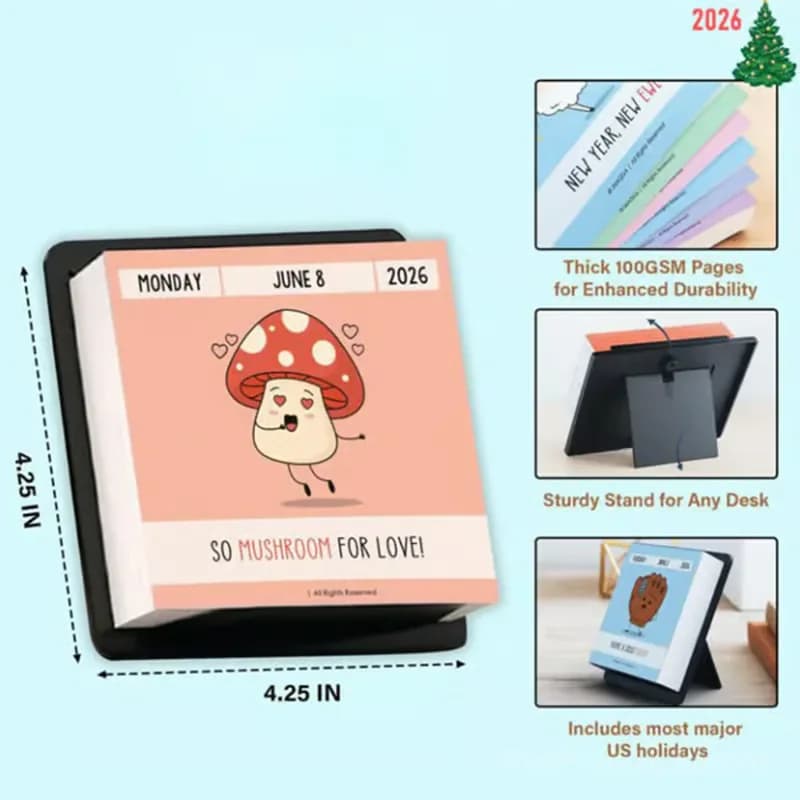 2026 Punny Motivational Tear-Off Desk Calendar - View 3
