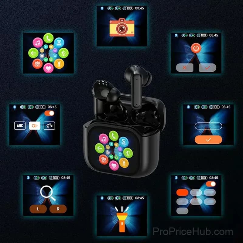 Touch-Control Bluetooth Headset with Clear Sound, Black - Alt