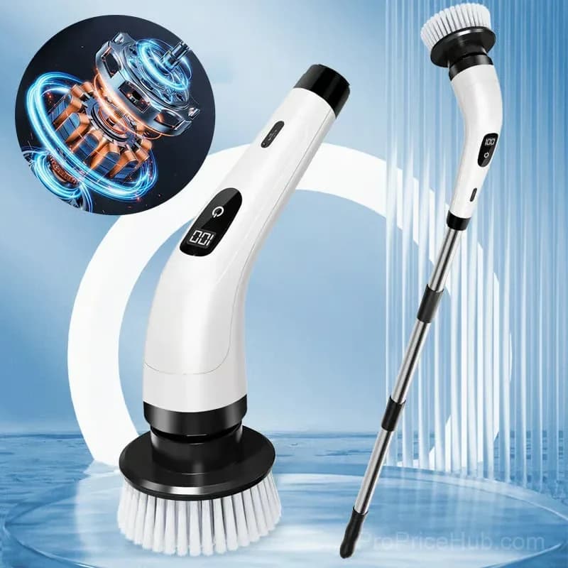 9-in-1 Electric Cleaning Brush, White, 1 Pack - View 4