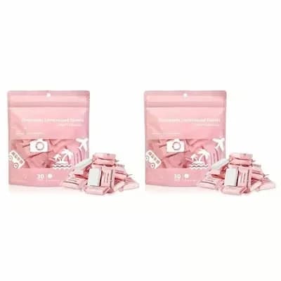 Pink Compressed Travel Towels, 30-Count Pack - View 3