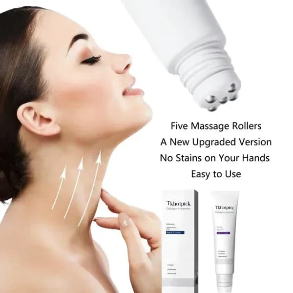 Roller Massage Neck Cream with Collagen and Hyaluronic Acid - Alt