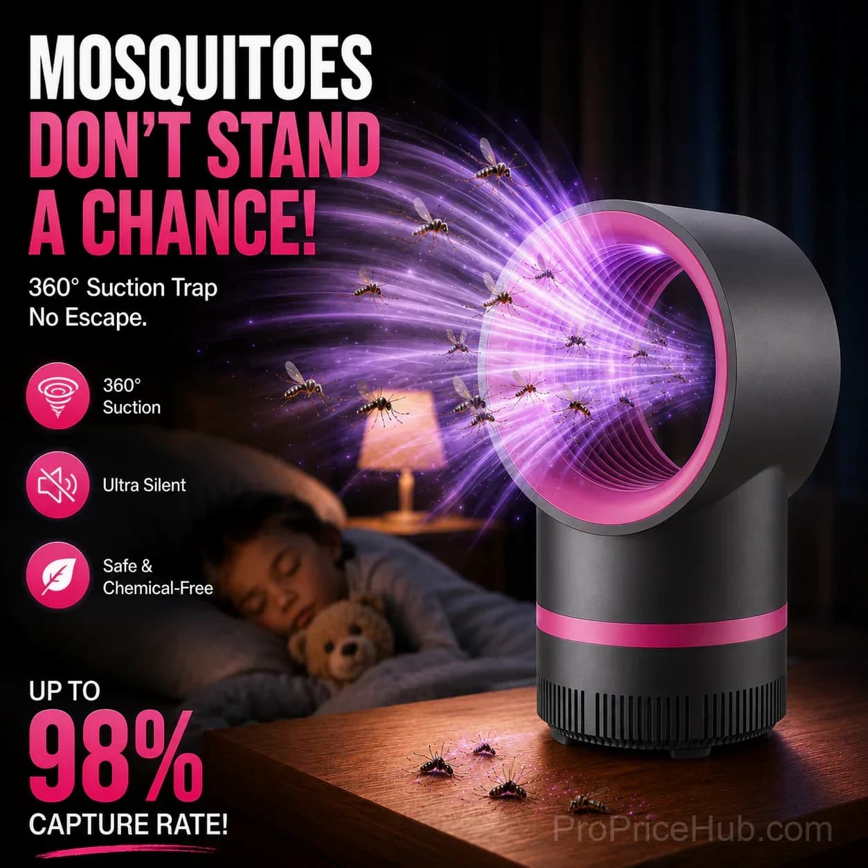 USB Mosquito Trap – Strong Suction & Quiet Indoor Bug Catcher - Main