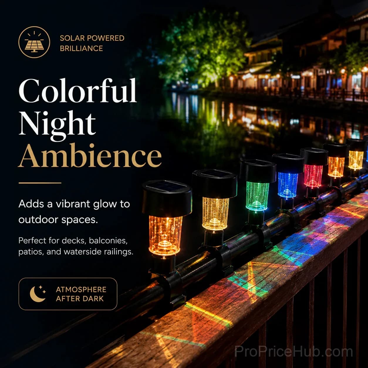 4-Pack Solar Outdoor Railing Lights with Flexible Strap - View 9