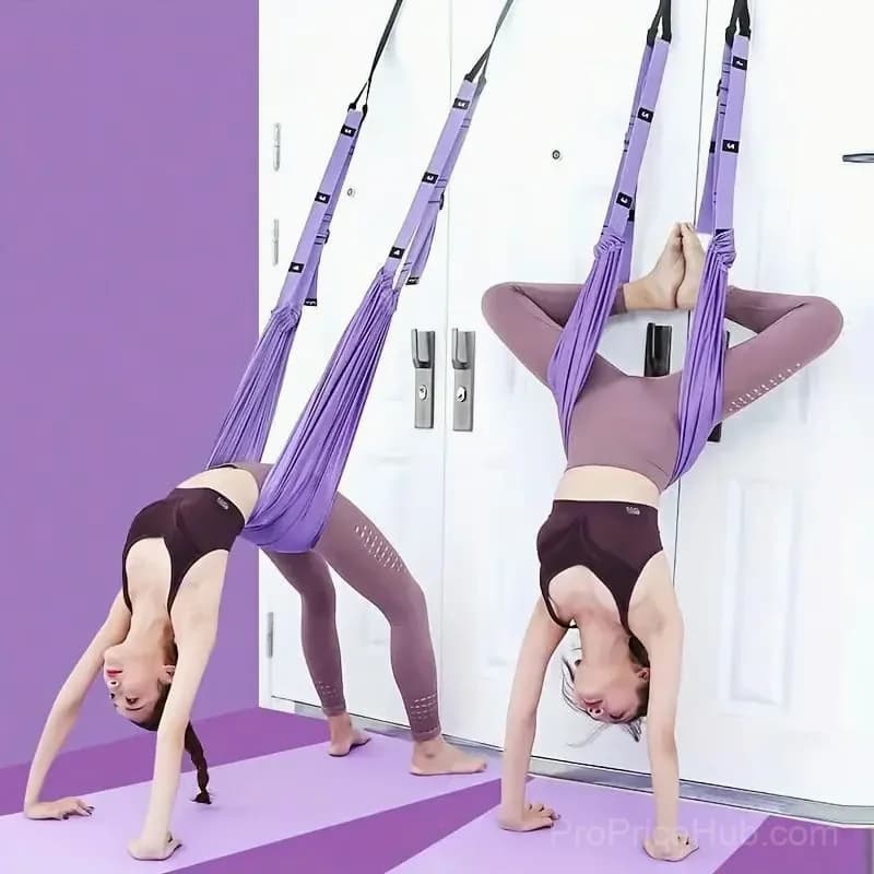 Purple Adjustable Aerial Yoga Rope for Adults and Children - Main