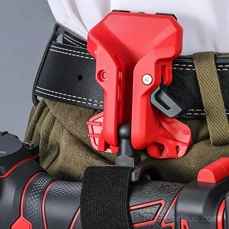 Portable Self-Locking Power Tool Holster, Red, 1 Pack - Alt