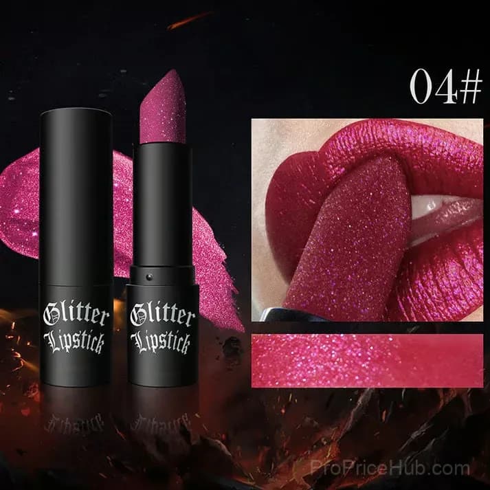 Matte Long-Lasting Lipstick with Fine Glitter - Shade 01 - View 13