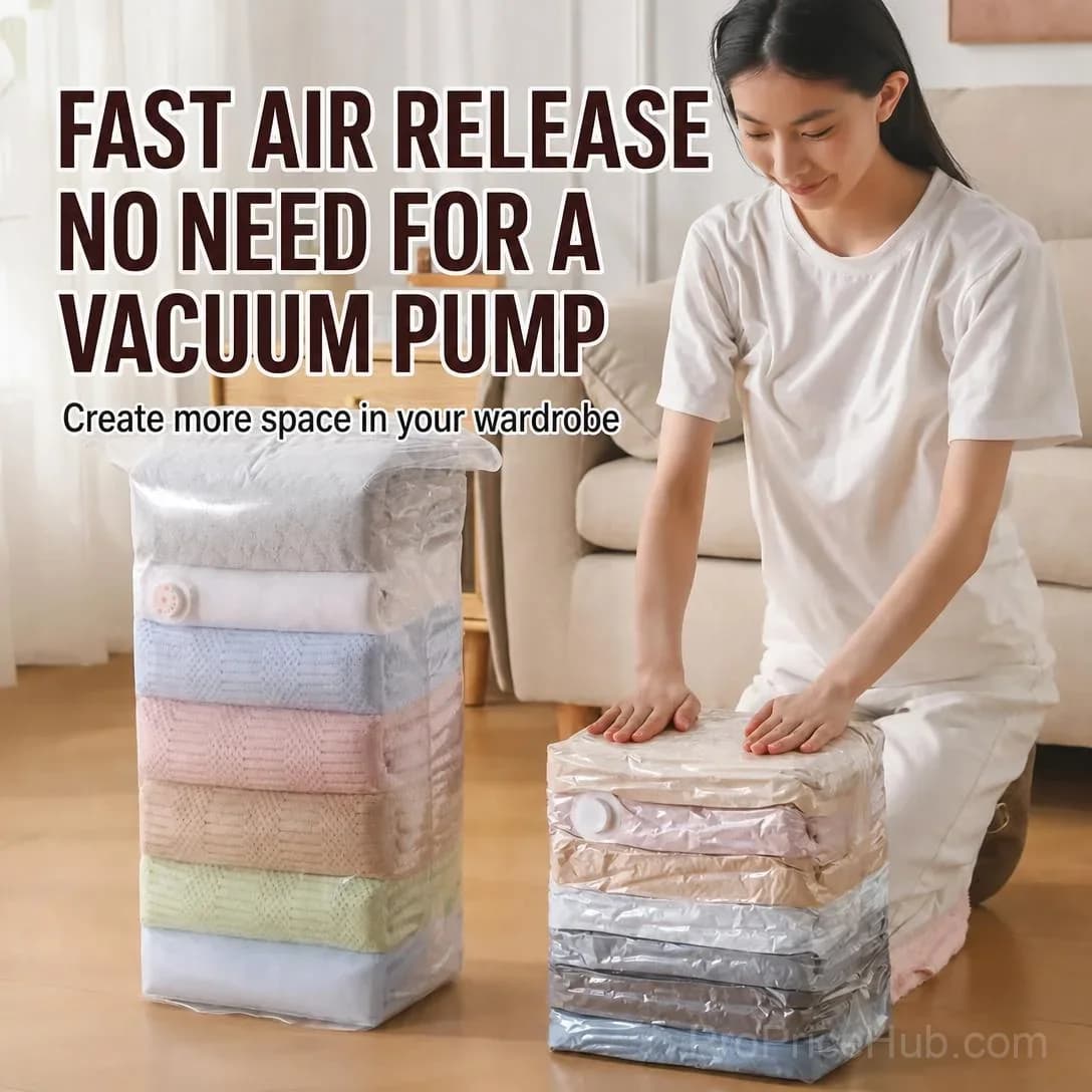 No-Pump Large Vacuum Storage Compression Bags - View 6