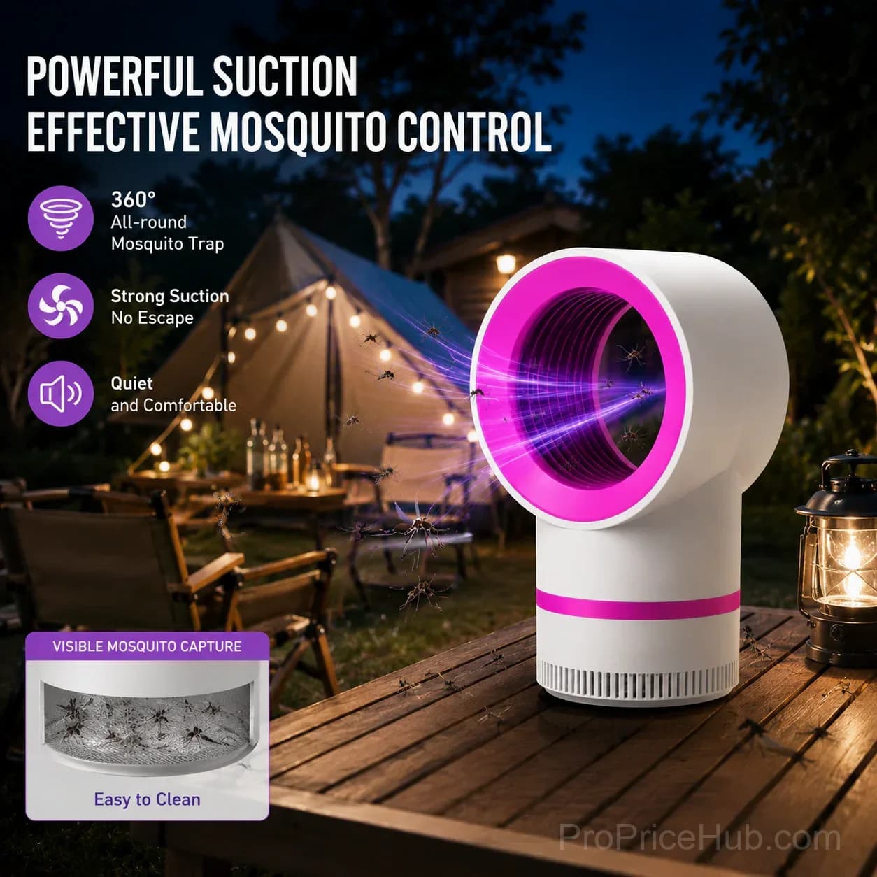 USB Mosquito Trap – Strong Suction & Quiet Indoor Bug Catcher - View 7