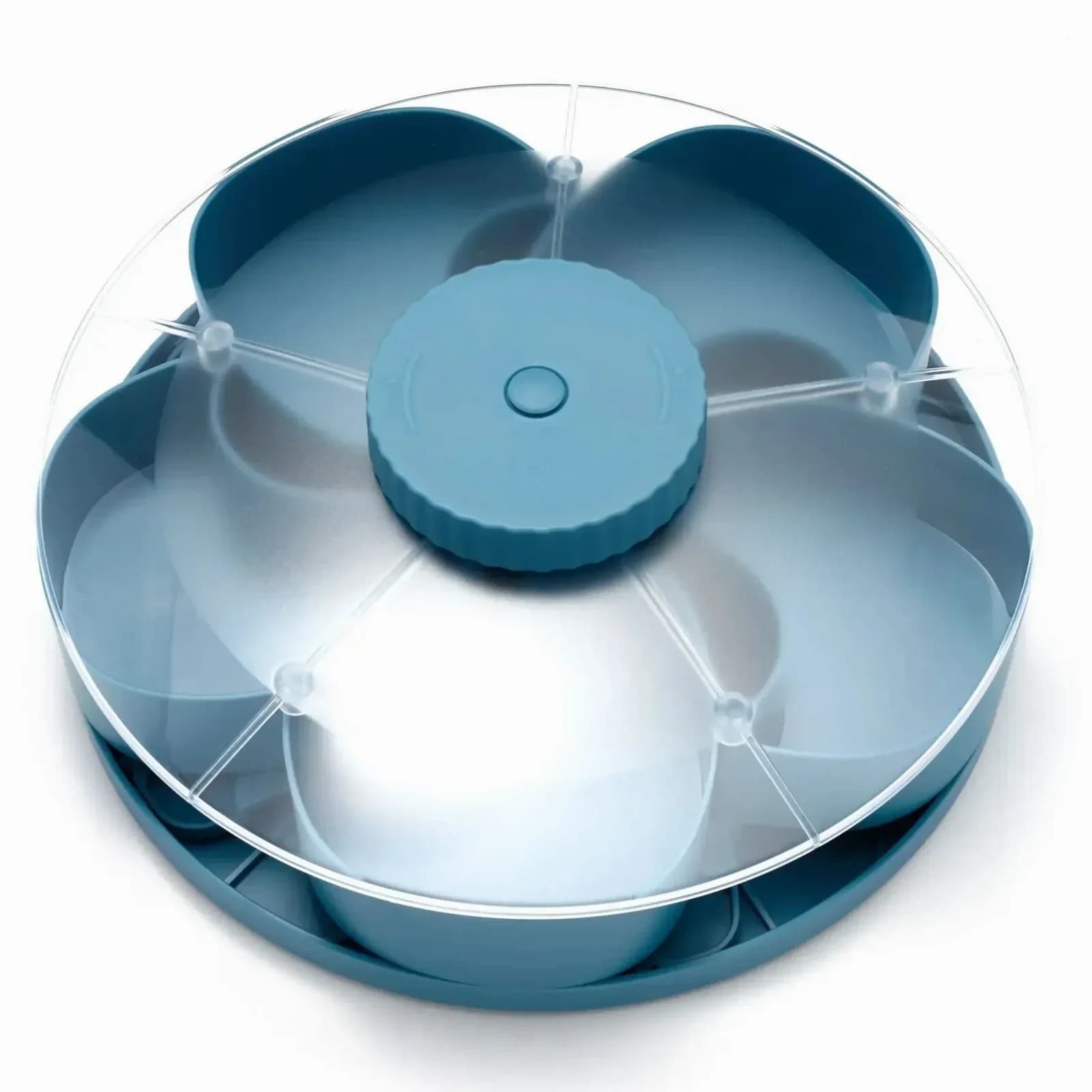 5-Compartment Rotating Party Platter – Divided Spin & Snack Serving Tray - View 8